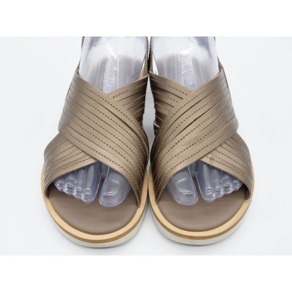 Timberland Sandals Womens 6.5 Brown Leather Strappy Slingback Open Toe Flat Heel - Picture 6 of 11